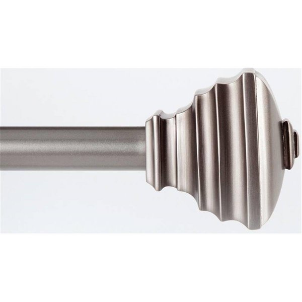 Daphnes Dinnette 66 120 in. Curtain Rod Pewter Satin Nickel DA414830